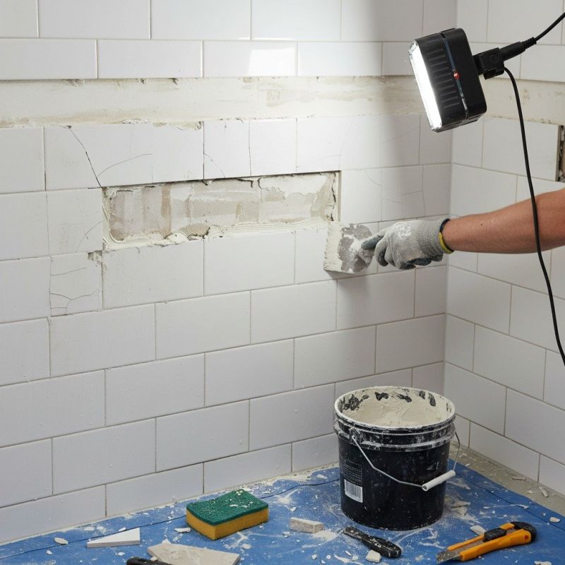 Local Bathroom Tile Reglazing pros at work